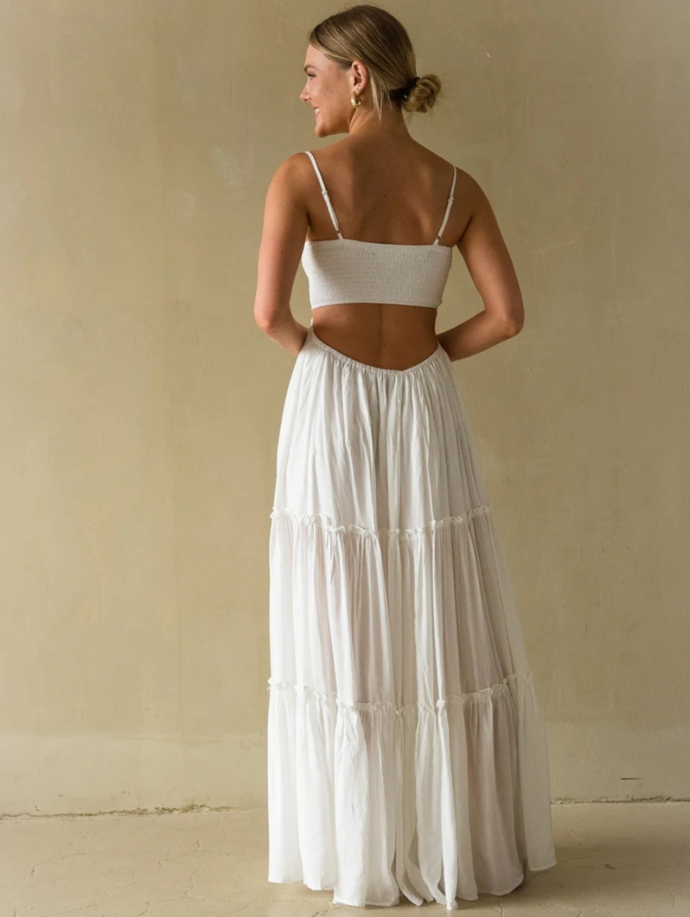 American Threads Aylani Lace Cutout Maxi Dress- M - Picture 6 of 6